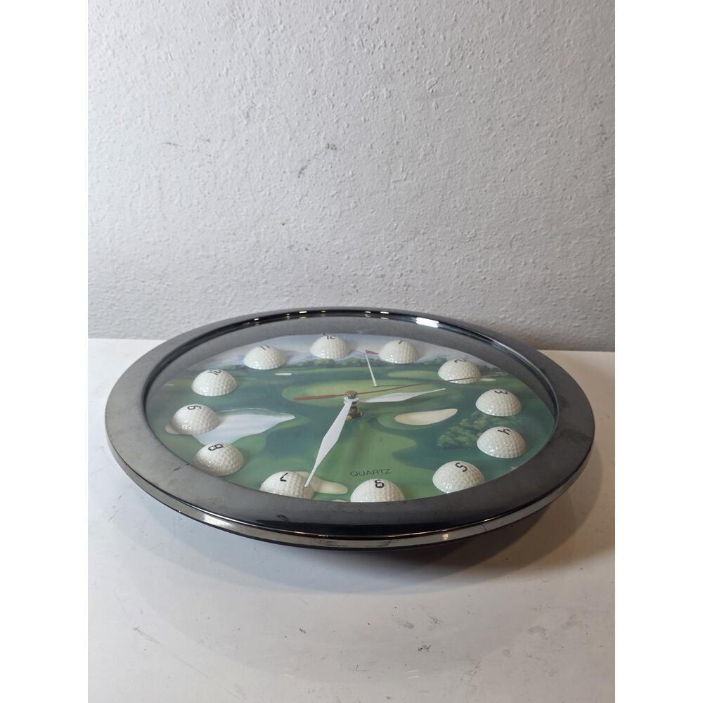 Golf Ball Wall Clock - Quartz 11” - Picture 6 of 8